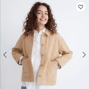 Madewell Quilted lightspun cropped shirt jacket NWT